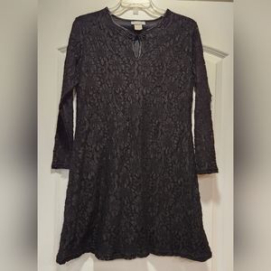 IMPRESSIONS BLACK LACE DRESS SIZE M